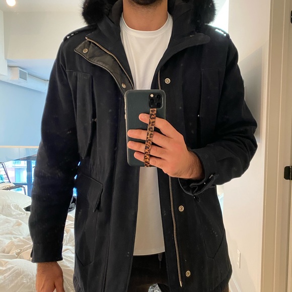 The Kooples - Navy Blue Winter Jacket - Picture 2 of 5